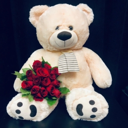 Urs cu 15 Trandafiri alt vedere product