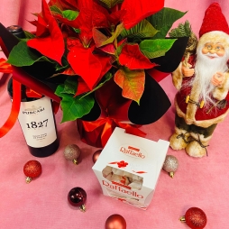 Cadou cu Craciunita, Mos Craciun, Vin si Bomboane photo