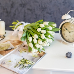 Buchet din lalele albe (25 buc.) alt vedere product 3