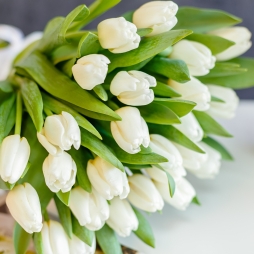 Buchet din lalele albe (25 buc.) alt vedere product 6