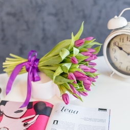 Buchet cu lalele mov alt vedere product 8